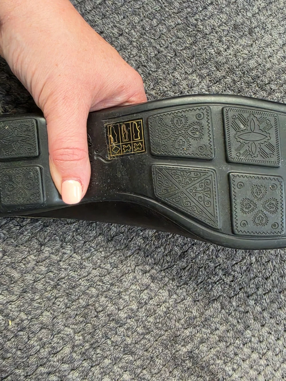 Brighton Black Croc-Embossed Leather Tassel Slip-On Loafers